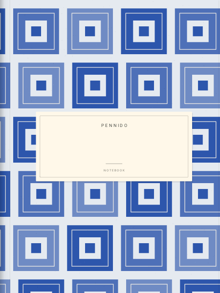 Cobalt squares — Notebook covers
