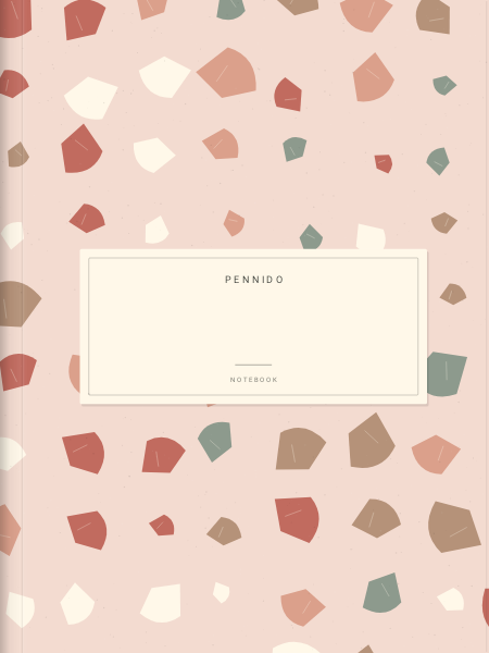 Coral terrazzo — Notebook covers