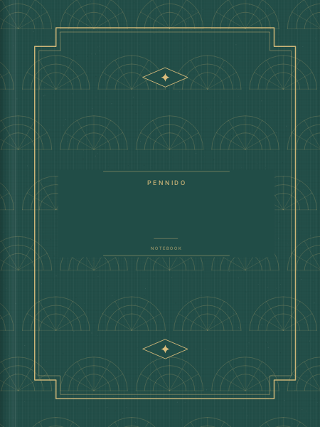 Emerald Art Deco — Notebook covers