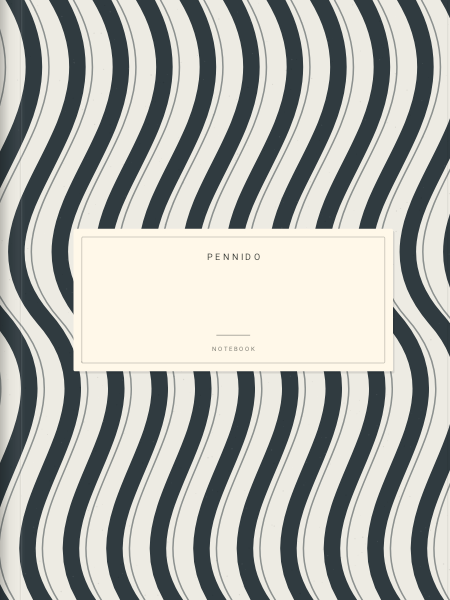 Monochrome wave — Notebook covers