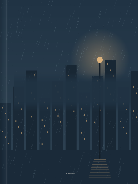 Rainy night — Notebook covers