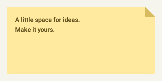 Folded note — Text box designs