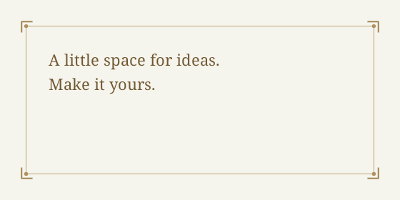 Classic frame — Text box designs