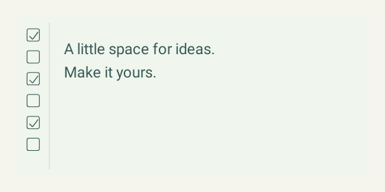 Checklist — Text box designs