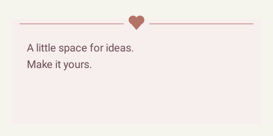 Heartfelt note — Text box designs