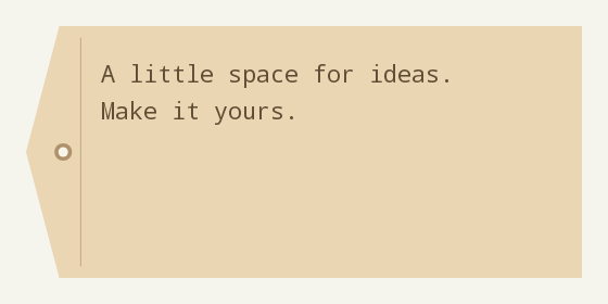 Hanging tag — Text box designs